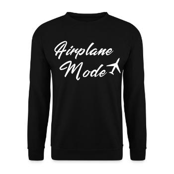 Airplane Mode On Do Not Disturb Aesthetic - Unisex Sweatshirt - black - Front - Alina (178cm) & Michal (187cm)