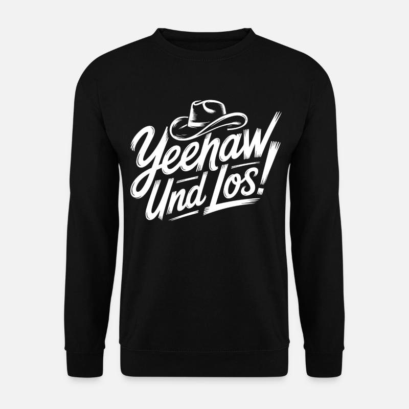 yes and go! Western Script - Unisex Sweatshirt - black
