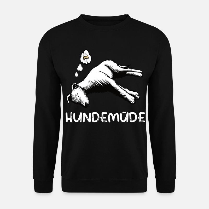 Hundemüde Irischer Wolfshund Wolfshundbesitzer - Unisex Pullover - Schwarz