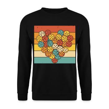 Pickleball Funny Player Love Pickleball Court - Unisex Sweatshirt - black - Front - Alina (178cm) & Michal (187cm)