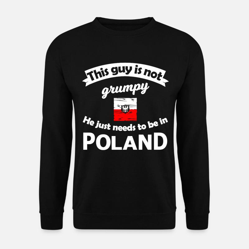 Poland Not Grumpy Tee - Unisex Sweatshirt - black
