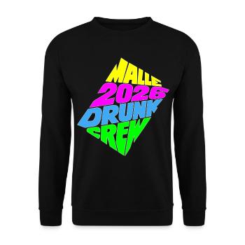 Malle 2026 Drunk Crew - Unisex Sweatshirt - black - Front - Alina (178cm) & Michal (187cm)