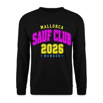 Malle 2026 Membre du Sauf Club Mallorca 2026 - Sweat-shirt Unisexe - noir - Devant - Alina (178cm) & Michal (187cm)