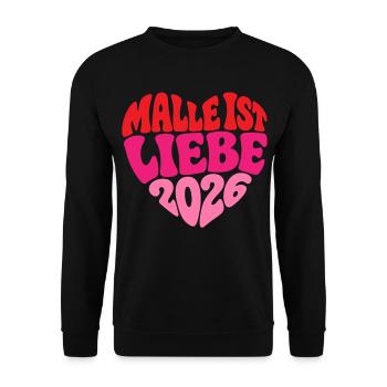 Malle 2026 Malle is love 2026 - Sweat-shirt Unisexe - noir - Devant - Alina (178cm) & Michal (187cm)