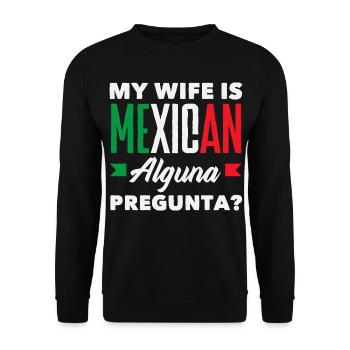 Mexiko Stolz & Heimat Mexikaner Mexico Flagge - Unisex Pullover - Schwarz - Vorne - Alina (178cm) & Michal (187cm)