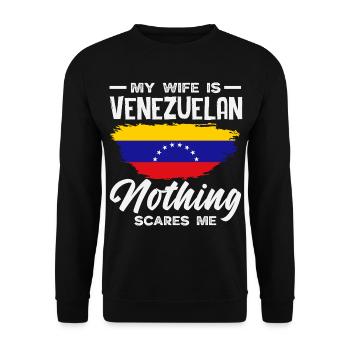 Venezuela Flag Pride & Home Venezuela - Unisex Sweatshirt - black - Front - Alina (178cm) & Michal (187cm)