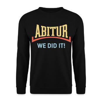 Abitur – On l’a fait ! (Konkav / 3C de la classe de fin d’études) - Sweat-shirt Unisexe - noir - Devant - Alina (178cm) & Michal (187cm)