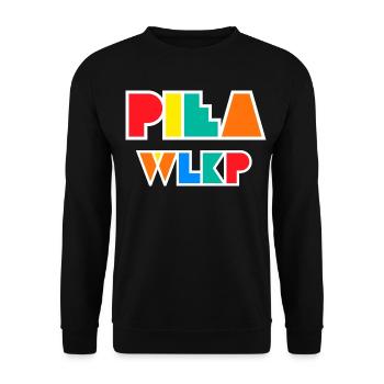Saw Wlkp. Geometrisches Logo - Unisex Pullover - Schwarz - Vorne - Alina (178cm) & Michal (187cm)