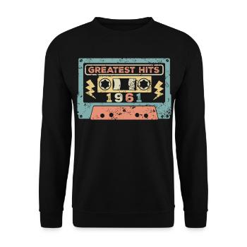 Millésime 1961 - Sweat-shirt Unisexe - noir - Devant - Alina (178cm) & Michal (187cm)