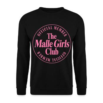 Malle 2026 The Malle Girls Club Official Member - Unisex Sweatshirt - black - Front - Alina (178cm) & Michal (187cm)