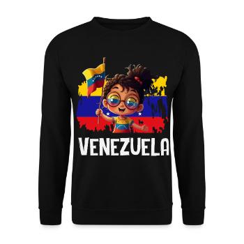 Venezuela Flag Pride & Home Venezuela - Unisex Sweatshirt - black - Front - Alina (178cm) & Michal (187cm)
