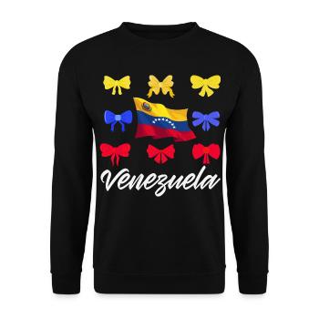 Venezuela Flagge Stolz & Heimat Venezuela - Unisex Pullover - Schwarz - Vorne - Alina (178cm) & Michal (187cm)