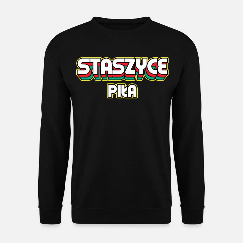 Staszyce Piła. Retro District Name - Unisex Sweatshirt - black