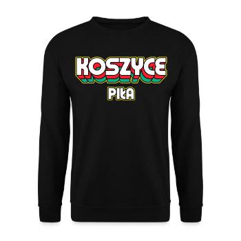 Košice Piła. Name des Retro-Bezirks - Unisex Pullover - Schwarz - Vorne - Alina (178cm) & Michal (187cm)