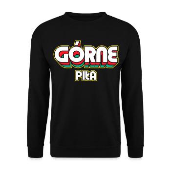 Górne Piła. Name des Retro-Bezirks - Unisex Pullover - Schwarz - Vorne - Alina (178cm) & Michal (187cm)