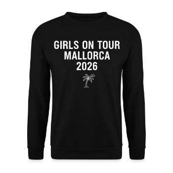 Girls on Tour Mallorca 2026 - Unisex Pullover - Schwarz - Vorne - Alina (178cm) & Michal (187cm)