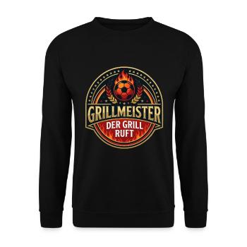 Grillmeister Grillschürze – Deutschland - Unisex Pullover - Schwarz - Vorne - Alina (178cm) & Michal (187cm)