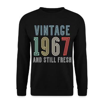Millésime 1967 - Sweat-shirt Unisexe - noir - Devant - Alina (178cm) & Michal (187cm)