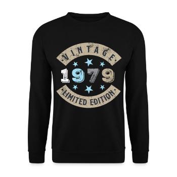 Millésime 1979 - Sweat-shirt Unisexe - noir - Devant - Alina (178cm) & Michal (187cm)