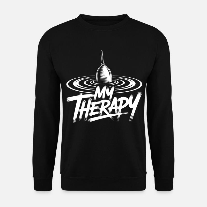 Angeln Therapie - Unisex Pullover - Schwarz