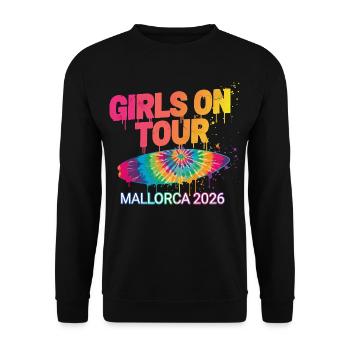 Girls On Tour Mallorca 2026 - Unisex Sweatshirt - black - Front - Alina (178cm) & Michal (187cm)