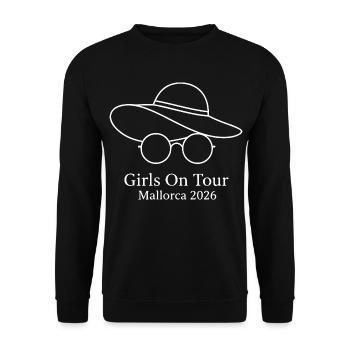 Girls On Tour Mallorca 2026 - Unisex Sweatshirt - black - Front - Alina (178cm) & Michal (187cm)