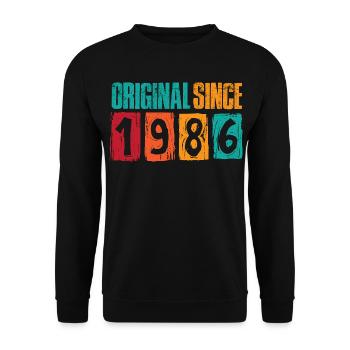 Original since 1986 - Unisex Pullover - Schwarz - Vorne - Alina (178cm) & Michal (187cm)