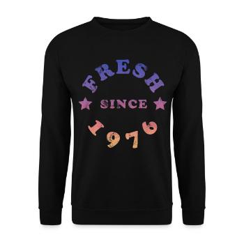 Vintage 1976 - Unisex Pullover - Schwarz - Vorne - Alina (178cm) & Michal (187cm)