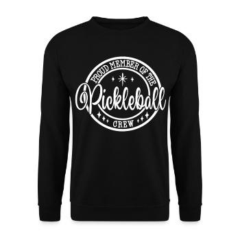 Proud Pickleball Crew Emblem Sport Gift - Sweat-shirt Unisexe - noir - Devant - Alina (178cm) & Michal (187cm)
