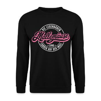Malle 2026 Les légendaires Mallemäuse sont de retour - Sweat-shirt Unisexe - noir - Devant - Alina (178cm) & Michal (187cm)