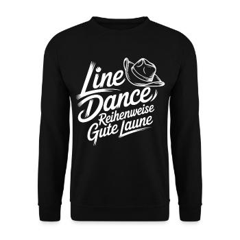 Danse en ligne : bonne humeur - Sweat-shirt Unisexe - noir - Devant - Alina (178cm) & Michal (187cm)