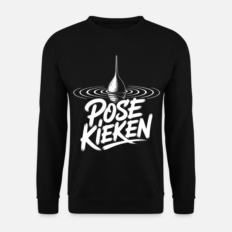 Angler Pose Design - Unisex Pullover - Schwarz