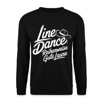 Danse en ligne : bonne humeur - Sweat-shirt Unisexe - noir - Devant - Alina (178cm) & Michal (187cm)