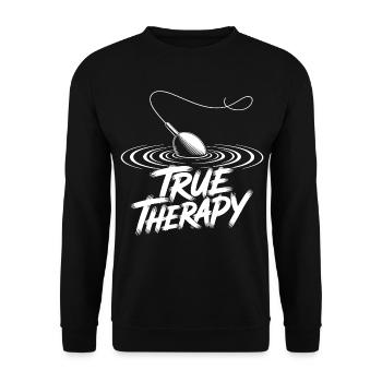 Fishing My Therapy - Unisex Sweatshirt - black - Front - Alina (178cm) & Michal (187cm)