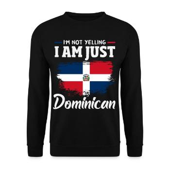Drapeau de la République dominicaine Dom Rep Pride - Sweat-shirt Unisexe - noir - Devant - Alina (178cm) & Michal (187cm)
