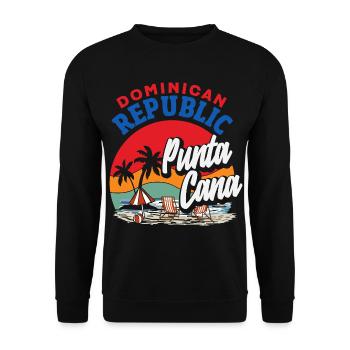 Drapeau de la République dominicaine Dom Rep Pride - Sweat-shirt Unisexe - noir - Devant - Alina (178cm) & Michal (187cm)