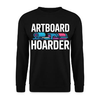Print Designer Artboard Hoarder Creative Designer - Unisex Sweatshirt - black - Front - Alina (178cm) & Michal (187cm)