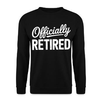 Retired 2026 Funny Retired Graphic Men Retirement - Unisex Sweatshirt - black - Front - Alina (178cm) & Michal (187cm)