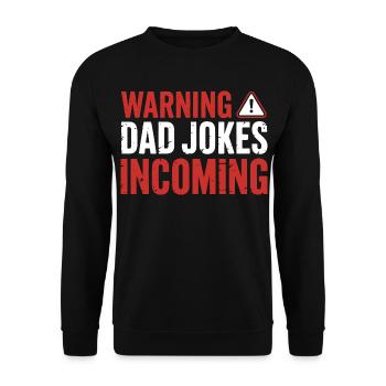 Lustiger Vater Papa Familien Humor - Unisex Pullover - Schwarz - Vorne - Alina (178cm) & Michal (187cm)