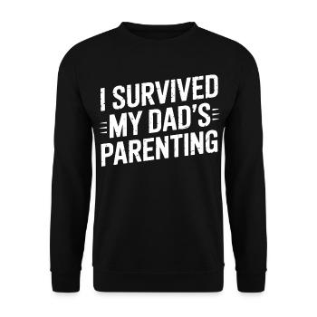 Father's Day Father Dad Humor Design - Unisex Sweatshirt - black - Front - Alina (178cm) & Michal (187cm)