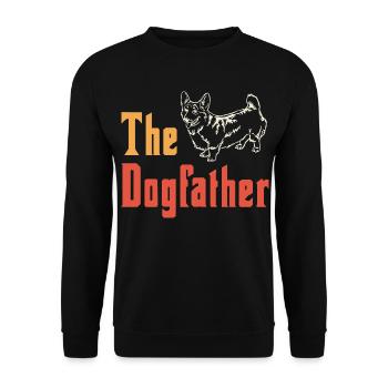 Le Corgi du Père Chien – Amoureux des chiens drôles - Sweat-shirt Unisexe - noir - Devant - Alina (178cm) & Michal (187cm)