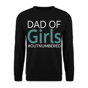 Papa des filles surpassés en nombre, drôle de papa - Sweat-shirt Unisexe - noir - Devant - Alina (178cm) & Michal (187cm)