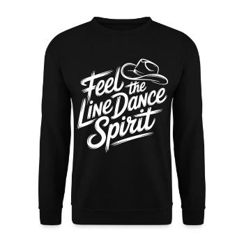 Line Dance Spirit: Rhythmus Western - Unisex Pullover - Schwarz - Vorne - Alina (178cm) & Michal (187cm)