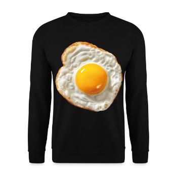 fried egg - Unisex Sweatshirt - black - Front - Alina (178cm) & Michal (187cm)