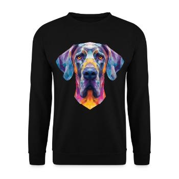 Deutsche Dogge - Unisex Pullover - Schwarz - Vorne - Alina (178cm) & Michal (187cm)