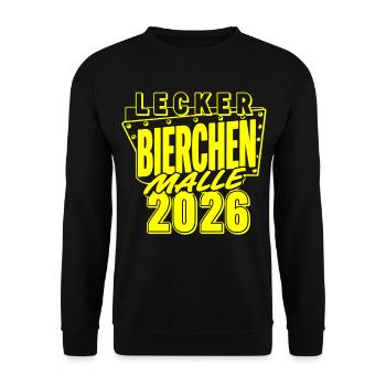 Lecker Bierchen Malle 2026 We love beer - Unisex Sweatshirt - black - Front - Alina (178cm) & Michal (187cm)