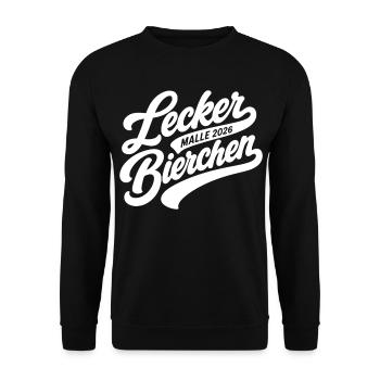 Lecker Bierchen Malle 2026 Malle we're coming - Unisex Sweatshirt - black - Front - Alina (178cm) & Michal (187cm)