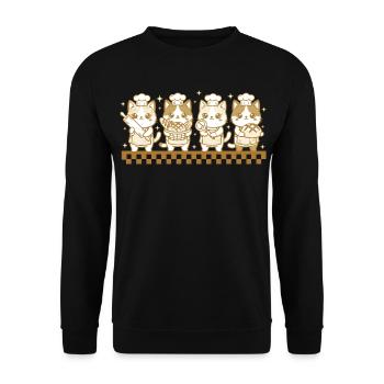 sourdough Bread Baking Baker Sourdough Starter Era - Unisex Pullover - Schwarz - Vorne - Alina (178cm) & Michal (187cm)