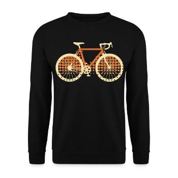 Fahrrad Retro Rennrad Vintage - Unisex Pullover - Schwarz - Vorne - Alina (178cm) & Michal (187cm)
