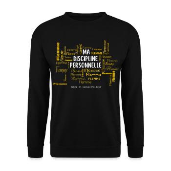 MA DISCIPLINE PERSONNELLE - Sweat-shirt Unisexe - noir - Devant - Alina (178cm) & Michal (187cm)